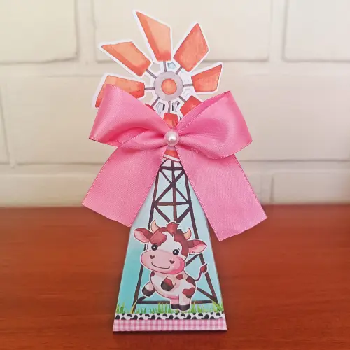 20 Caixinhas Personalizadas Fazendinha Aquarela Rosa | Kit Festa