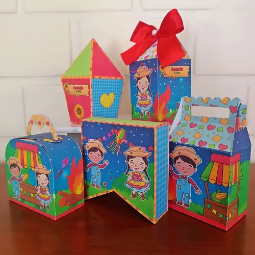 20 Caixinhas Personalizadas Festa Junina | Kit Festa | PEGUE E MO
