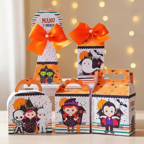 20 Caixinhas Personalizadas Halloween | Kit Festa | PEGUE E MONTE