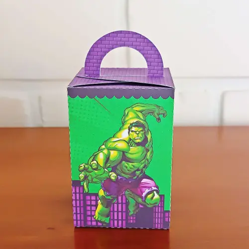 20 Caixinhas Personalizadas Hulk | Kit Festa | PEGUE E MONTE