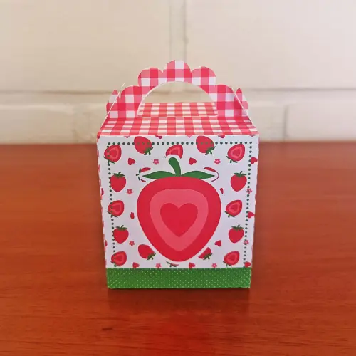 20 Caixinhas Personalizadas Morango do Amor | Kit Festa | PEGUE E