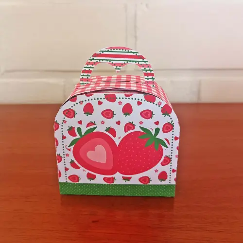 20 Caixinhas Personalizadas Morango do Amor | Kit Festa | PEGUE E