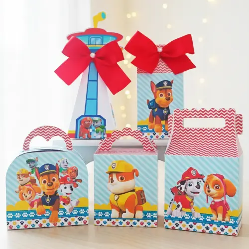 20 Caixinhas Personalizadas Patrulha Canina | Kit Festa | PEGUE E MONTE
