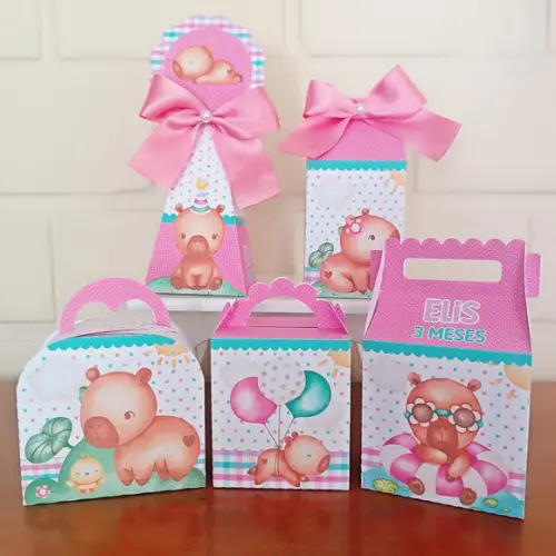 Kit 30 Caixinhas Personalizadas - Capivara