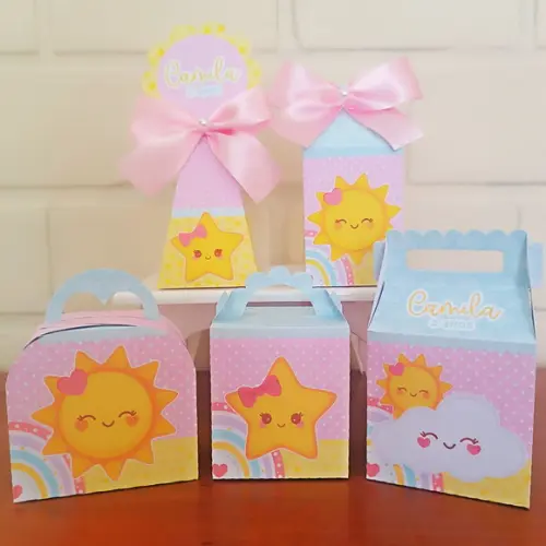 Kit 40 Caixinhas Personalizadas - Raio de Sol