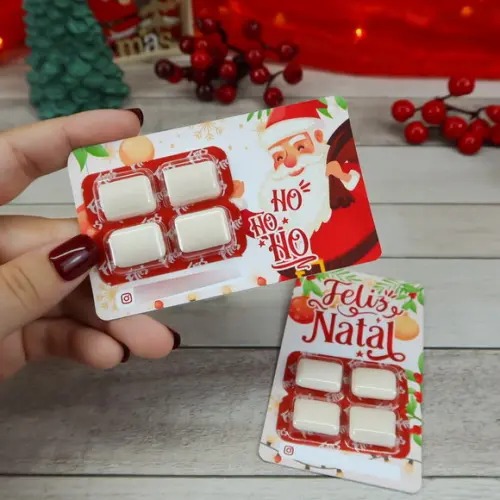 36 Cards com Chiclete - Natal
