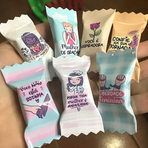 100 Balas Personalizadas - Dia das Mulheres