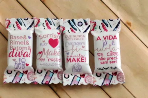 100 Balas Personalizadas - Maquiagem