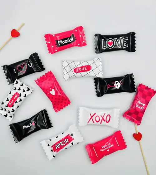 100 Balas Personalizadas - Dia dos Namorados