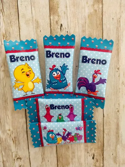 100 Balas Personalizadas - Galinha Pintadinha