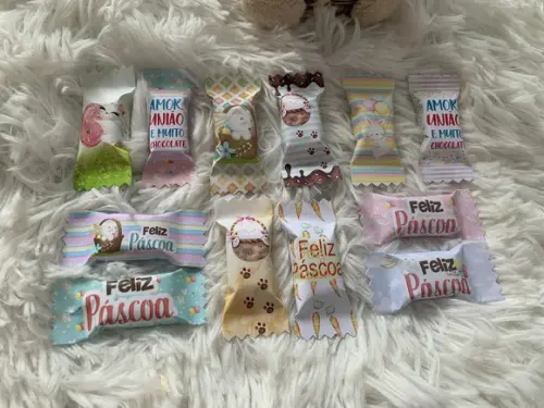 100 Balas Personalizadas - Páscoa