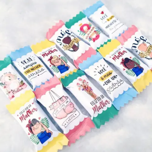 100 Balas Personalizadas - Dia das Mulheres