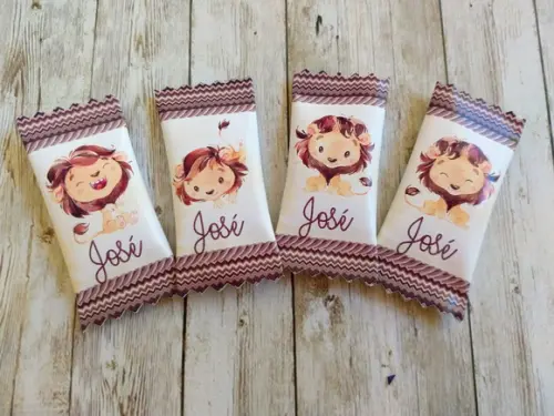 100 Balas Personalizadas - Leãozinho