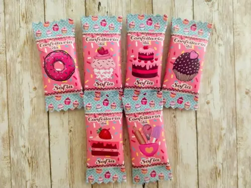 100 Balas Personalizadas - Confeitaria
