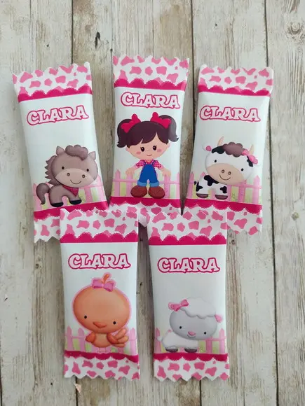 100 Balas Personalizadas - Fazendinha