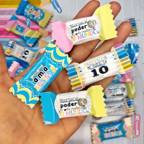 100 Balas Personalizadas - Dia dos Professores