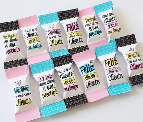 100 Balas Personalizadas - Dia do Cliente