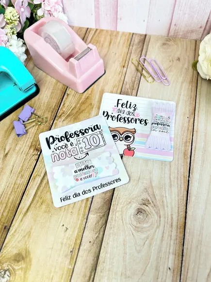 50 Cards/tags com Balas Personalizadas - Dia dos Professores