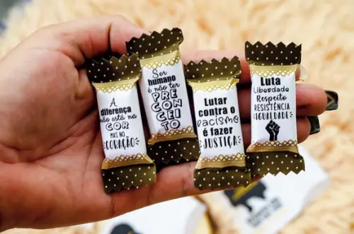 100 Balas Personalizadas - Consciência Negra
