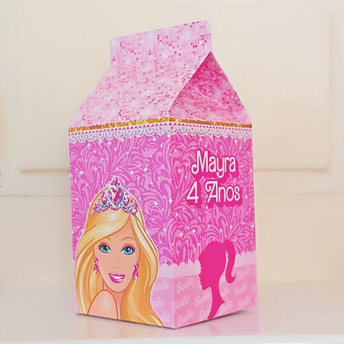 Caixinha Milk Personalizada - Barbie Princesa