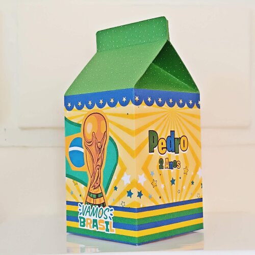 Caixinha Milk Personalizada - Copa do Mundo Brasil Hexa