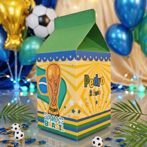 Caixinha Milk Personalizada - Copa do Mundo Brasil Hexa