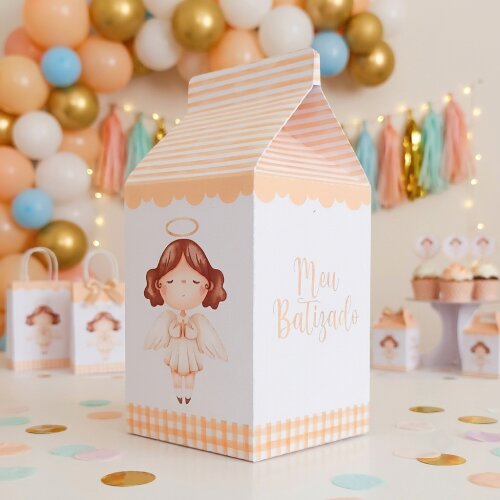 Caixinha Milk Personalizada - Batizado Neutro