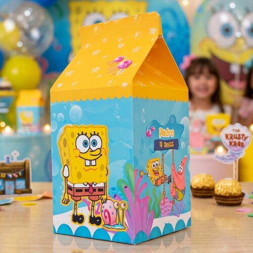 Caixinha Milk Personalizada - Bob Esponja