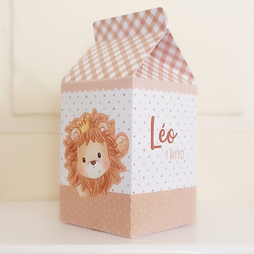 Caixinha Milk Personalizada - Leãozinho