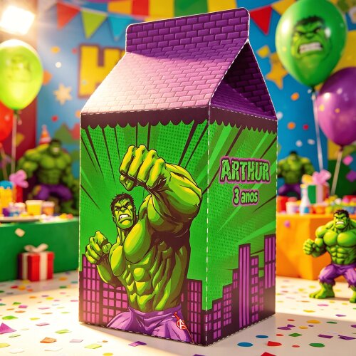 Caixinha Milk Personalizada - Hulk