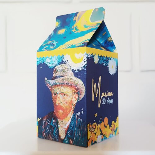 Caixinha Milk Personalizada - Van Gogh