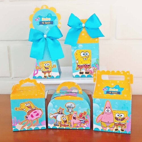 Kit Festa Caixinhas Personalizadas - Bob Esponja