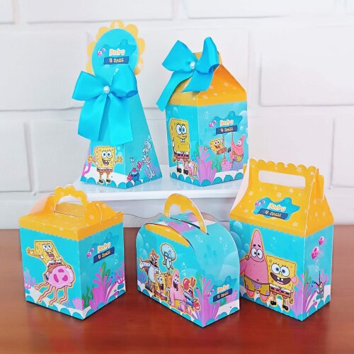 Kit Festa Caixinhas Personalizadas - Bob Esponja