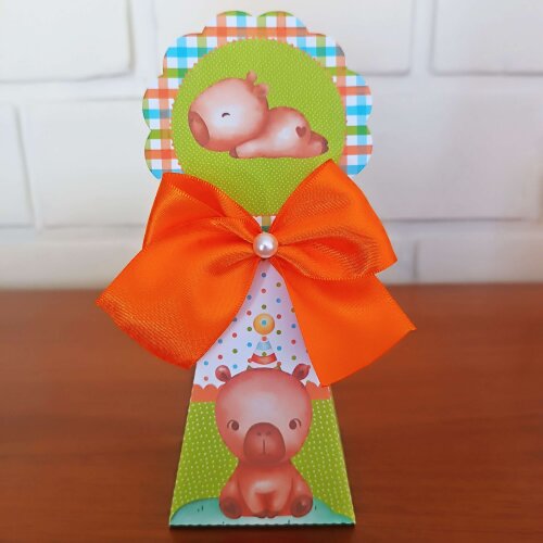 Kit Festa Caixinhas Personalizadas - Capivara Aquarela