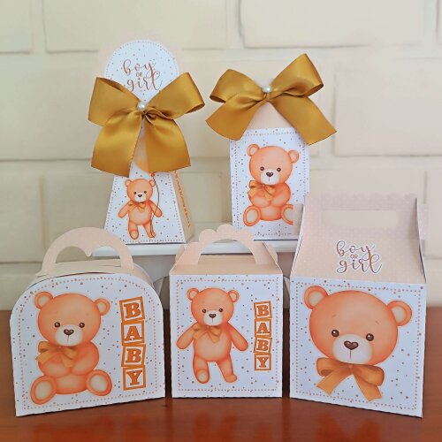 Kit Festa Caixinhas Personalizadas - Chá Revelação Neutro