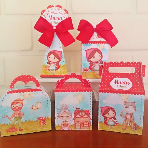 Kit Festa Caixinhas Personalizadas - Chapeuzinho Vermelho