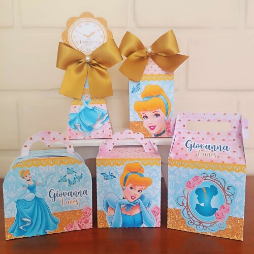 Kit Festa Caixinhas Personalizadas - Cinderela