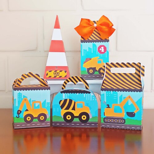 Kit Festa Caixinhas Personalizadas - Construção Construtor