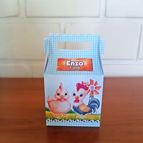 Kit Festa Caixinhas Personalizadas - Fazendinha Azul