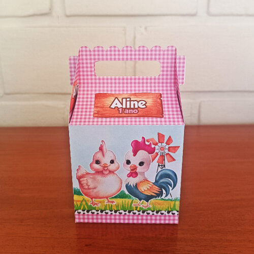 Kit Festa Caixinhas Personalizadas - Fazendinha Rosa