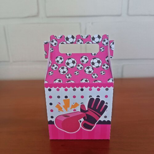 Kit Festa Caixinhas Personalizadas - Futebol Rosa