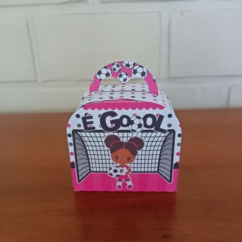 Kit Festa Caixinhas Personalizadas - Futebol Rosa