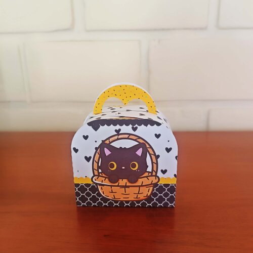 Kit Festa Caixinhas Personalizadas - Gatinho Preto