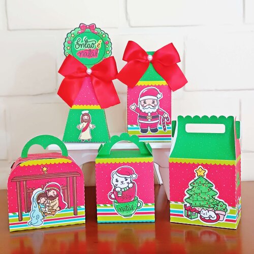 Kit Festa Caixinhas Personalizadas - Natal