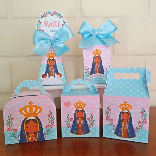 Kit Festa Caixinhas Personalizadas - Nossa Senhora de Aparecida
