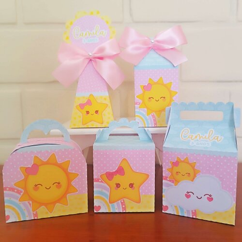 Kit Festa Caixinhas Personalizadas - Raio de Sol