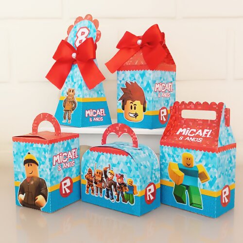Kit Festa Caixinhas Personalizadas - Roblox