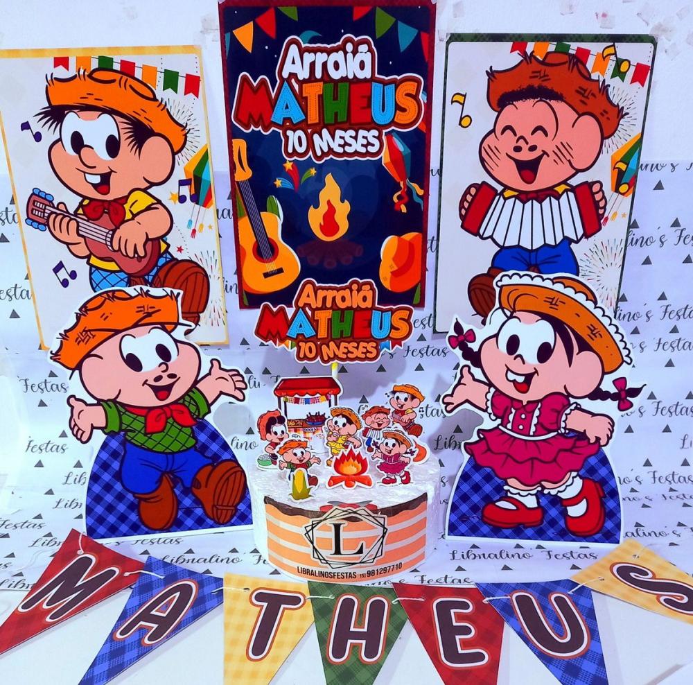 Kit só um bolinho Arraia Turma Da Monica