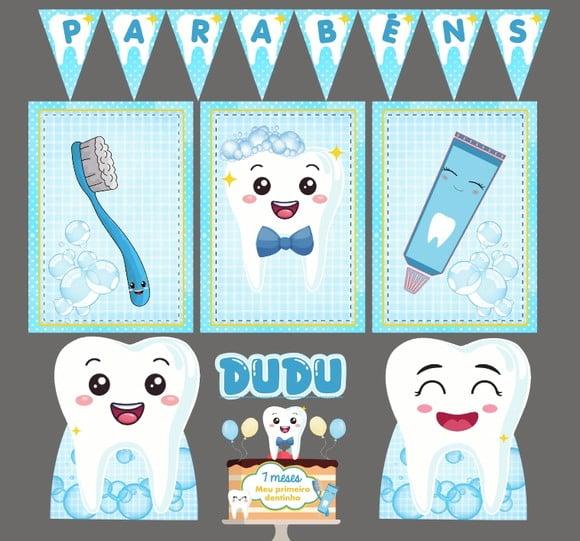 Kit Festa Só Um Bolinho Meu Primeiro Dentinho