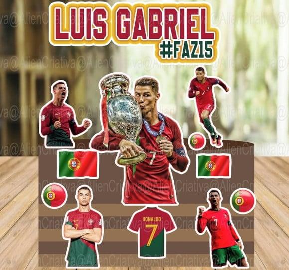 Topo de Bolo Cristiano Ronaldo (portugal) Cr7